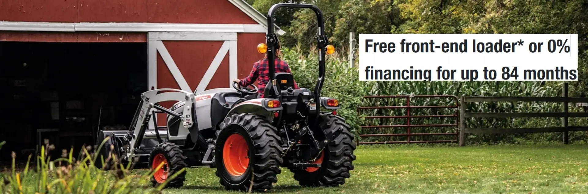 Bobcat compact tractor: free front-end loader or 0% financing for up to 84 months