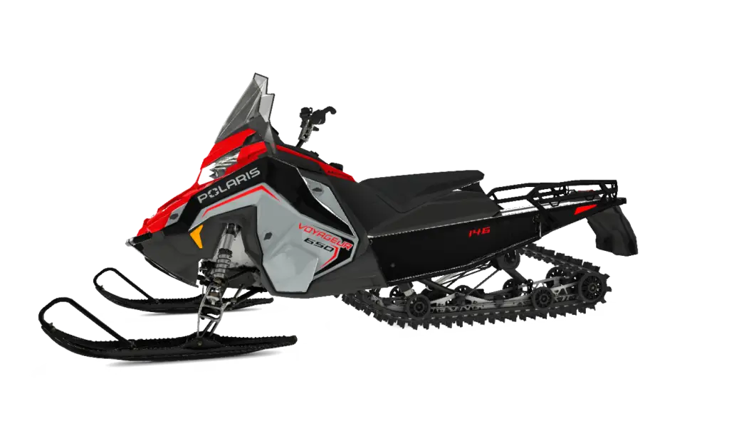 2025 Polaris INDY 650 Voyageur 146" Storm Gray / Indy Red