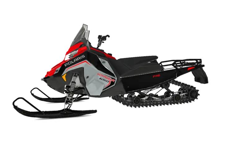 2025 Polaris INDY 650 Voyageur 146" Storm Gray / Indy Red